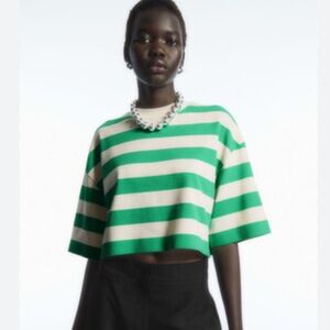 COS High Line Cropped stripe tee